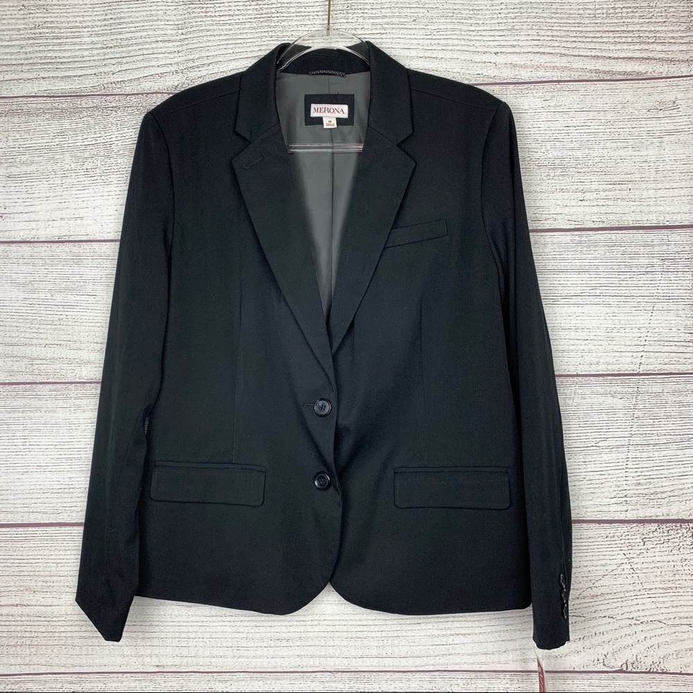Merona Black Button Career Blazer